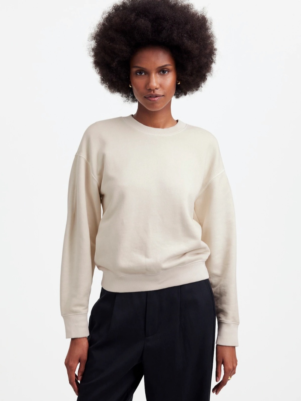 Madewell The McCarren Midweight Crewneck Sweatshirt in Parchment